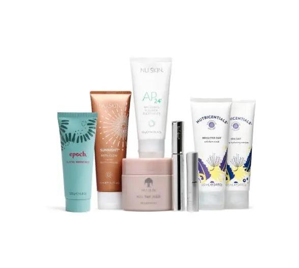 Nu Skin Beauty Essentials Kit mit Marine Mud - Brighter Day - Mascara - Insta Glow - AP24 Nu Skin